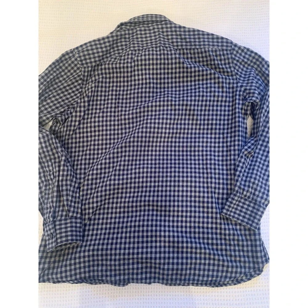 Banana Republic Shirt Mens XL Gray Blue‎ Standard Fit Long Sleeve Button